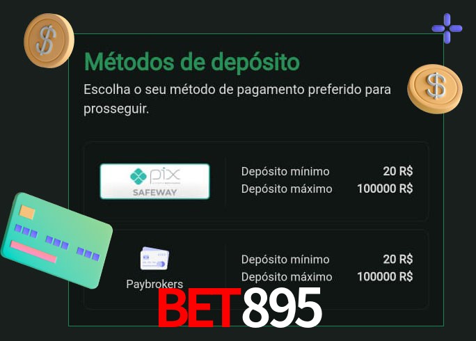 O cassino bet895 oferece uma grande variedade de métodos de pagamento